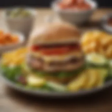 Nutritious Turkey Burger Platter with Complementary Sides Healthy turkey burger platter with side dishes