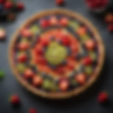 Vibrant Fresh Fruit Tart A colorful fruit tart topped with fresh berries