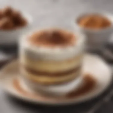 Classic Tiramisu Delight A traditional tiramisu elegantly presented in a glass