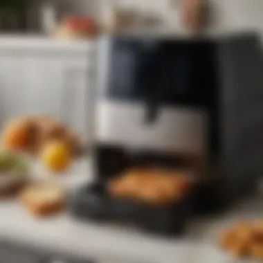 A modern dual drawer air fryer showcasing its sleek design.