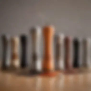 Diversity in Design: Finding Your Ideal Grinder Different designs of pepper grinders lined up