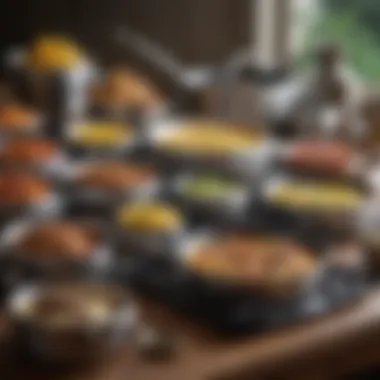 Thoughtful Evaluation of Cookware Options Consumer evaluating cookware samples thoughtfully