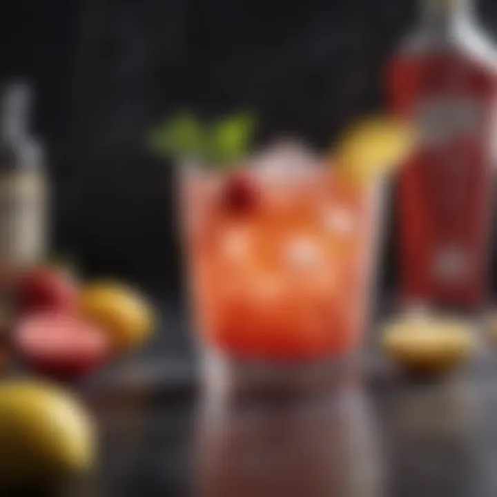 Vibrant cocktail made with Fruity Loops Vodka
