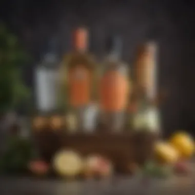 Gourmet Gin Gift Basket Beautifully curated gift basket featuring gin and gourmet snacks