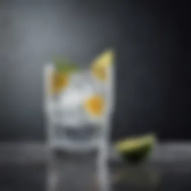 The Perfect Gin and Soda Elegant gin and soda cocktail served in a stylish glass