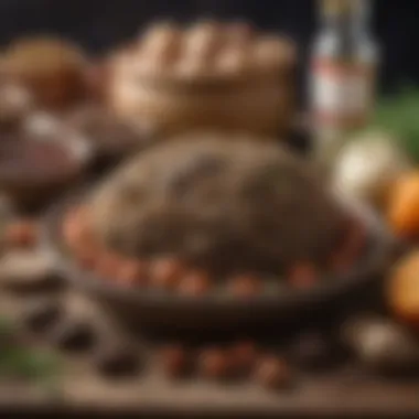 Essential Haggis Ingredients Close-up of the ingredients traditionally used in haggis