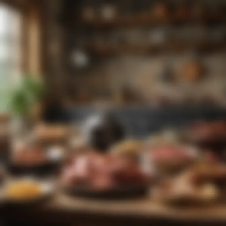 A rustic kitchen scene highlighting traditional ham hock recipes.