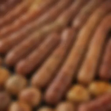 A display of various types of Hatfield breakfast sausage showcasing different flavors