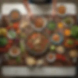 An inviting meal kit arrangement showcasing fresh ingredients