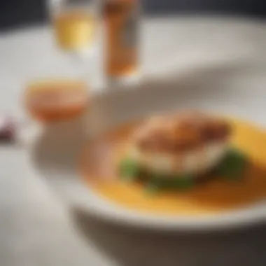 Plated Elegance with Herradura Tequila Sauce A beautifully plated dish featuring Herradura tequila sauce