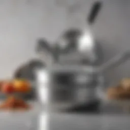 A detailed view of Hexclad cookware showcasing its hybrid design