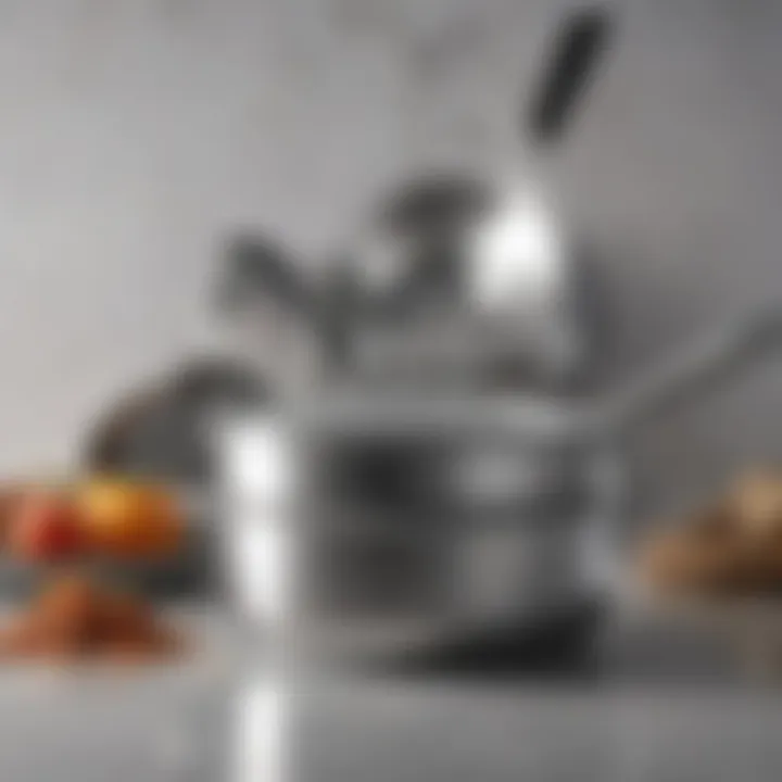 A detailed view of Hexclad cookware showcasing its hybrid design