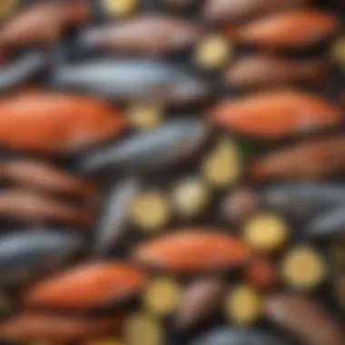 Fish: Ocean's Protein Treasures Diverse selection of fish showcasing high protein content