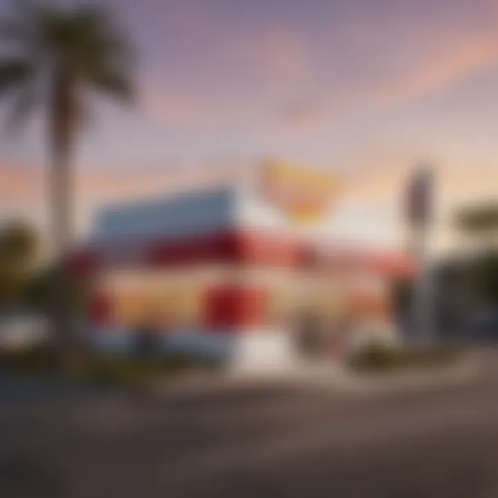 In-N-Out restaurant exterior showcasing the iconic branding