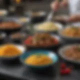 A vibrant online cooking class in action, showcasing diverse culinary techniques.