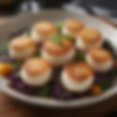 Gourmet Presentation of Jumbo Sea Scallops An elegant dish featuring jumbo sea scallops with gourmet garnishes
