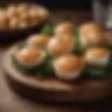 An exquisite display of jumbo sea scallops on a wooden platter