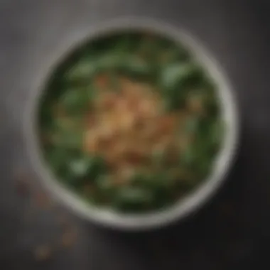 Nutrient-Dense Kale Salad with Nuts and Seeds Close-up of a kale salad with nuts and seeds