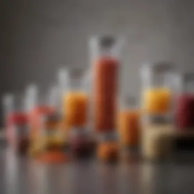 Diverse Measuring Containers A collection of various measuring containers showcasing different materials and designs