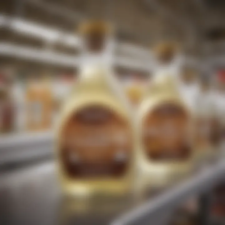 Bottles of liquid coconut oil available on Walmart shelves