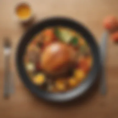 A beautifully arranged low-calorie meal on a plate