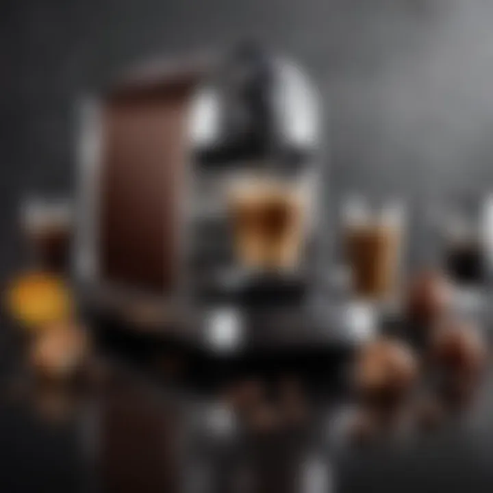 Nespresso pod coffee machine showcasing sleek design