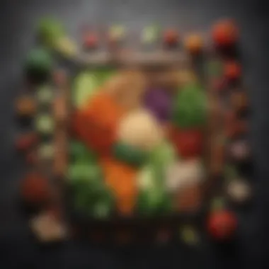 Nutritional Highlights of Vegetarian Ingredients Nutritional benefits of vegetables illustrated in a vibrant diagram