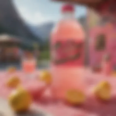Mountain Dew Pink Lemonade at Summer Event A colorful display of Mountain Dew Pink Lemonade at a summer event