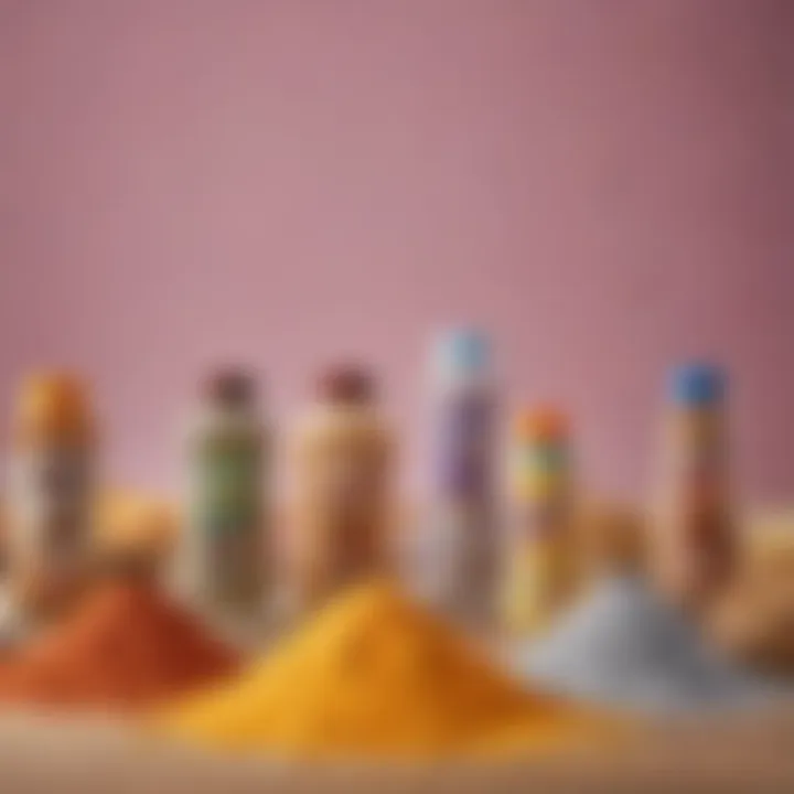 An array of flavored powders including Nesquik, highlighting their diverse uses.