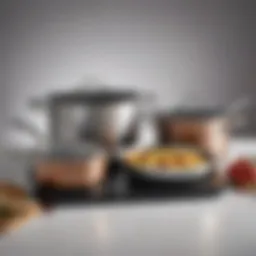 Elegant design of Nuwave pots and pans set showcasing modern aesthetics