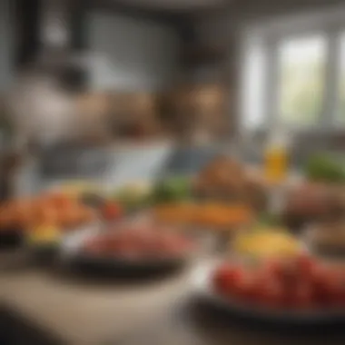 Strategic Meal Planning Environment An inspiring kitchen scene emphasizing meal planning and preparation