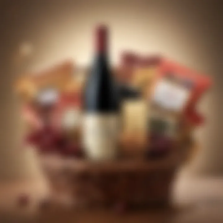Wine gift basket beautifully wrapped for an occasion