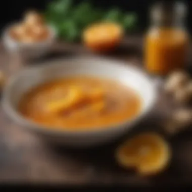Ready-to-Use Orange Ginger Marinade A bowl of orange ginger marinade ready for use
