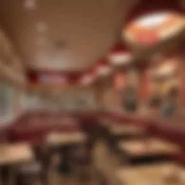 A cozy interior of Papa John's in Show Low, showcasing a welcoming atmosphere for diners.