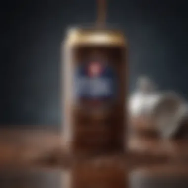 A beautifully crafted can of PBR Hard Coffee showcasing its unique design.