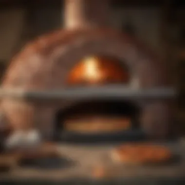 Traditional Brick Pizza Oven An elegant brick pizza oven showcasing traditional craftsmanship
