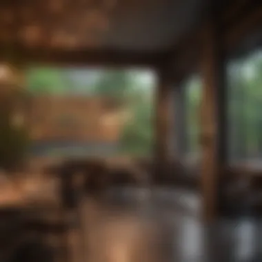 Inviting Dining Atmosphere at Poke Star Restaurant An inviting dining atmosphere with elegant decor and subtle lighting