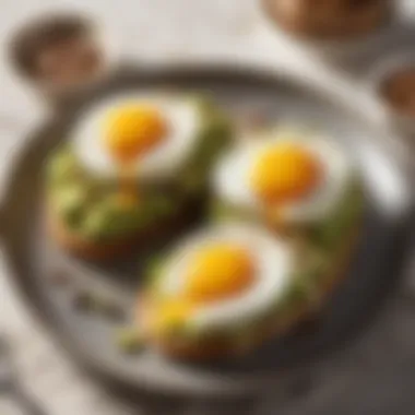Avocado Toast with Poached Eggs for Boosted Energy An elegant plate of avocado toast topped with poached eggs and seeds.