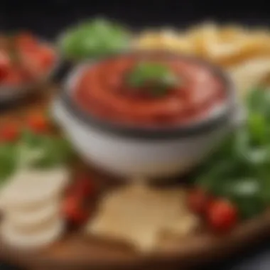 Fresh Ingredients for Flavorful Dips Fresh ingredients arranged artfully for dip preparation