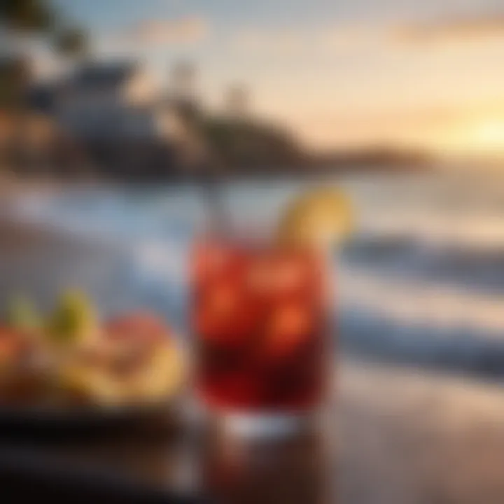 A scenic view of a coastal setting that complements Red Lobster Sangria