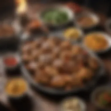Savoring Grilled Dishes Deliciously grilled meals served on a platter