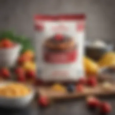 Ingredients of Safeway Gluten-Free Cake Mix A bowl of Safeway gluten-free cake mix surrounded by fresh ingredients
