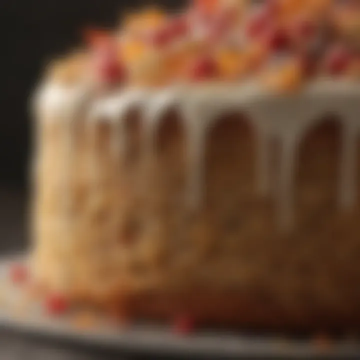 A close-up view of the texture of gluten-free cake