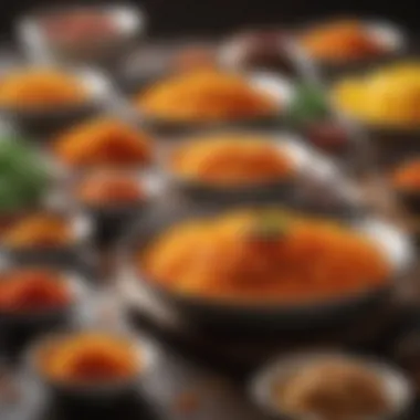 Culinary Applications of Saffron A variety of dishes showcasing saffron's culinary uses