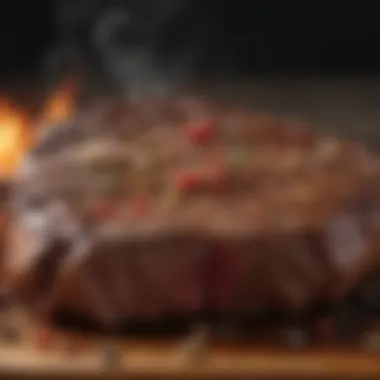 A close-up view of seasoning ingredients for enhancing sizzle steak flavor