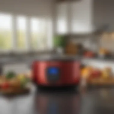 Smart crock pot integrated into a modern kitchen