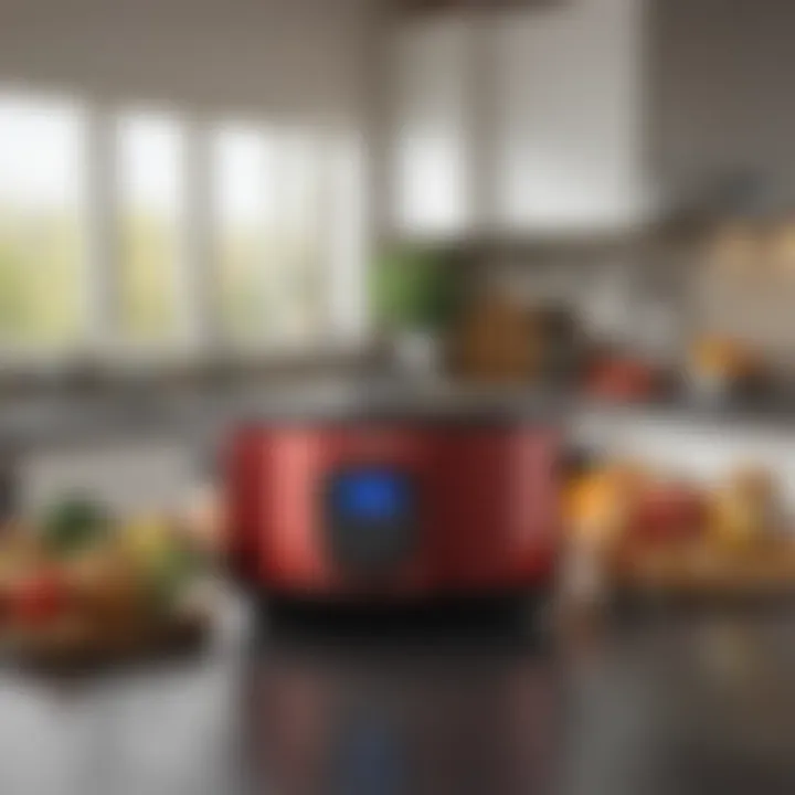 Smart crock pot integrated into a modern kitchen