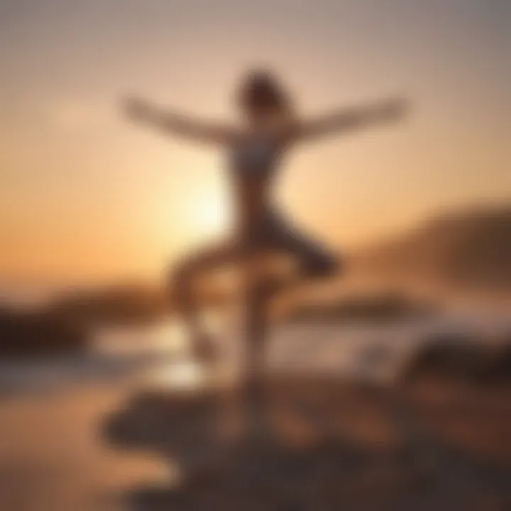 A person engaging in yoga at sunrise, symbolizing the importance of physical activity for vitality