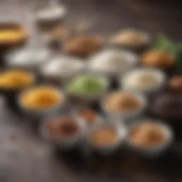 A variety of sugar substitutes showcased in small bowls