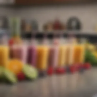 Smoothie Ingredients Display An array of smoothie ingredients laid out on a kitchen counter